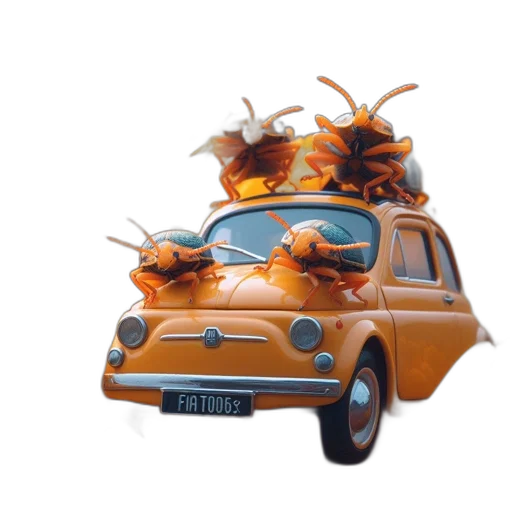 car, hat, crown, dragon transparent PNG cut-out