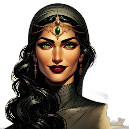 jewelry, face, crown, comic book art transparent PNG cut-out