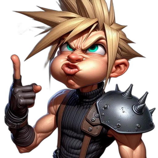 weapon, face, concept art, 3d render transparent PNG cut-out