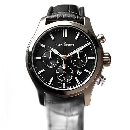 men, quartz, chronograph, leather transparent PNG cut-out