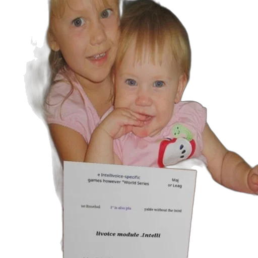 two, children, pink, shirts transparent PNG cut-out