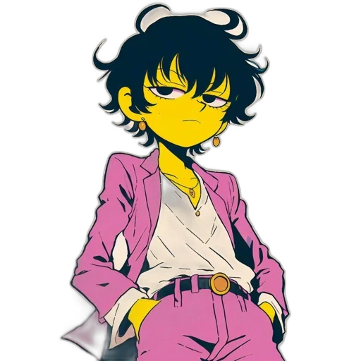 jacket, staff, face, anime transparent PNG cut-out