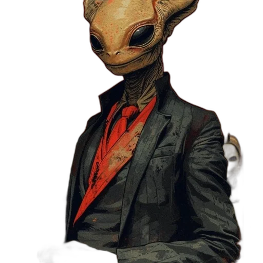 mask, creature, staff, jacket transparent PNG cut-out