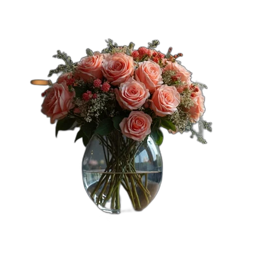 crown, flower, jewelry, 3d render transparent PNG cut-out