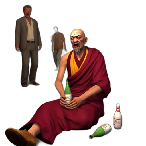 bottle, staff, weapon, mask transparent PNG cut-out