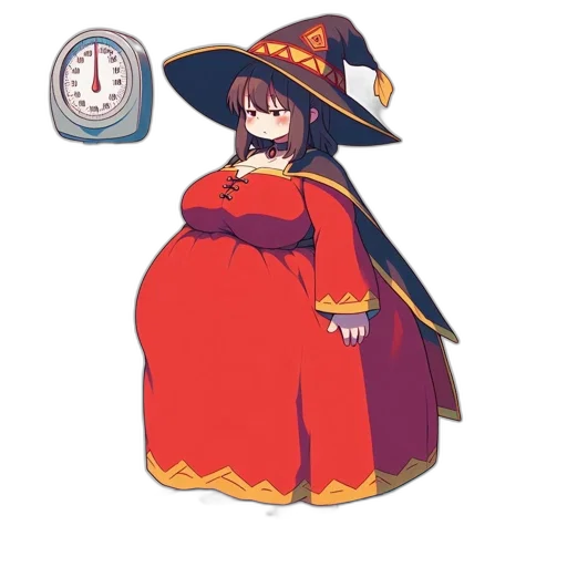 dress, hat, food, staff transparent PNG cut-out