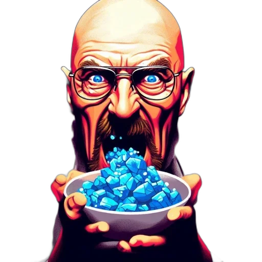 food, face, comic book art, pixel art transparent PNG cut-out