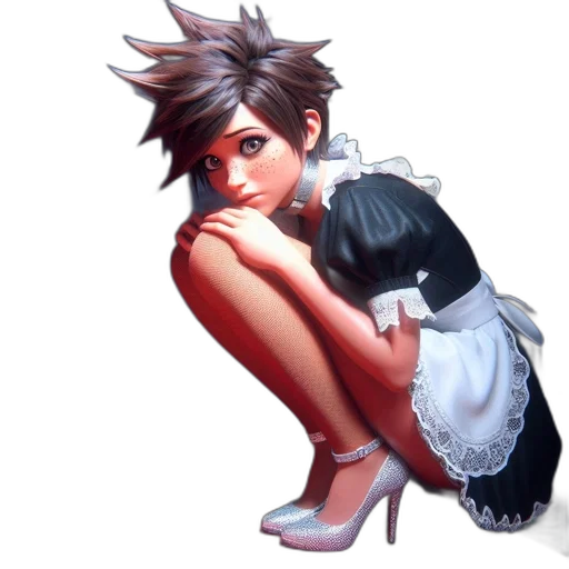 dress, staff, face, weapon transparent PNG cut-out