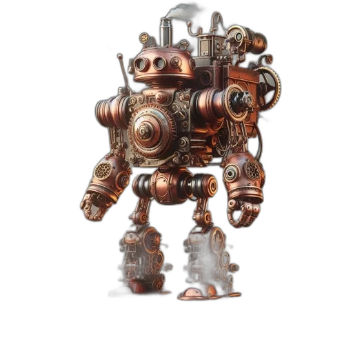 robot, weapon, concept art, 3d render transparent PNG cut-out