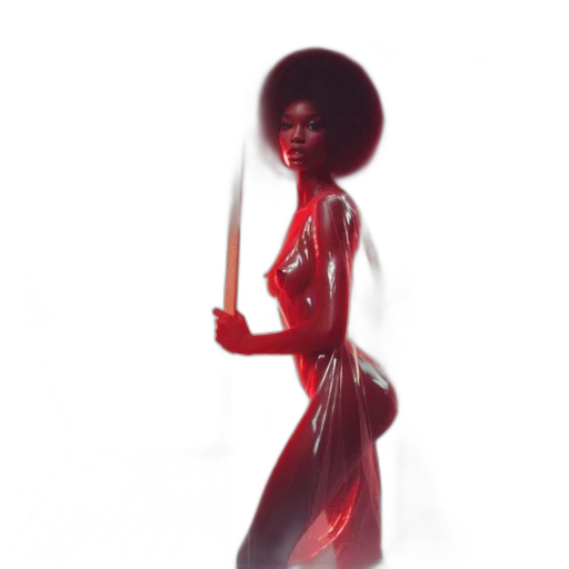 sword, dress, staff, hair transparent PNG cut-out