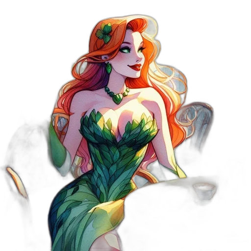 dress, fantasy art, concept art, comic book art transparent PNG cut-out
