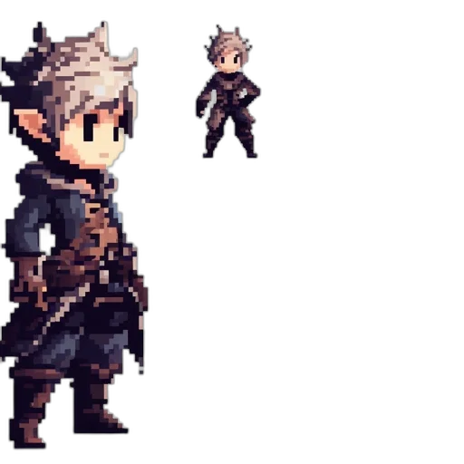 dragon, staff, weapon, pixel art transparent PNG cut-out