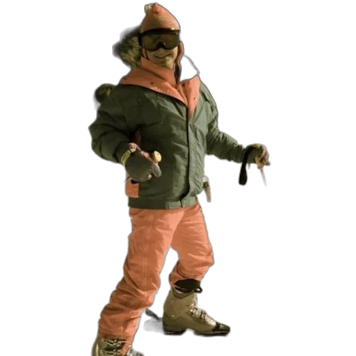 jacket, staff, hat, creature transparent PNG cut-out