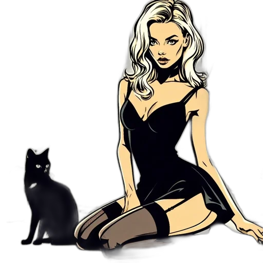 dress, comic book art, cartoon, concept art transparent PNG cut-out
