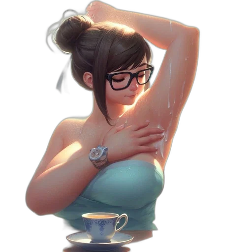 dress, jewelry, staff, face transparent PNG cut-out