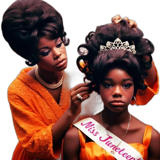 crown, hair, photorealistic, two transparent PNG cut-out