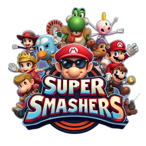 concept art, 3d render, super, smashers transparent PNG cut-out