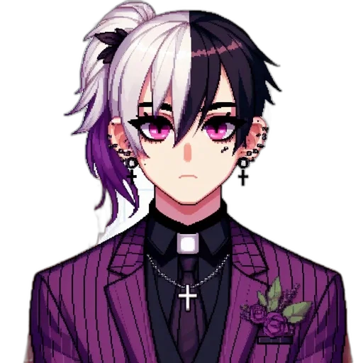 staff, pixel art, anime, cartoon transparent PNG cut-out