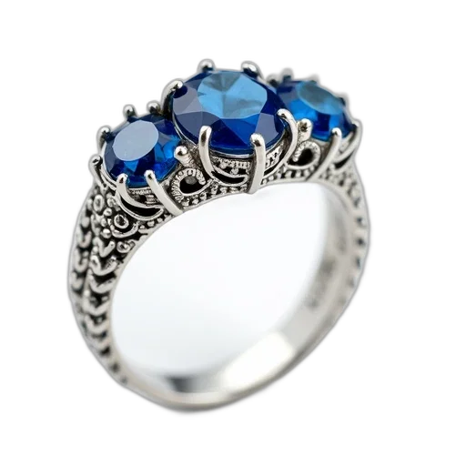 jewelry, crown, 3d render, blue transparent PNG cut-out