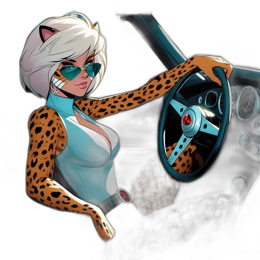 car, concept art, fantasy art, comic book art transparent PNG cut-out