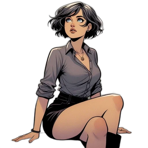 comic book art, concept art, cartoon, earth tones transparent PNG cut-out