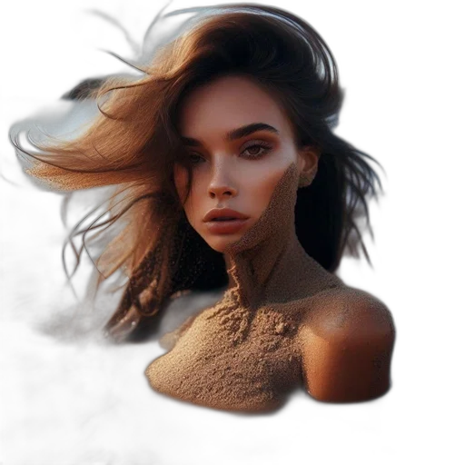 hair, face, jewelry, mask transparent PNG cut-out