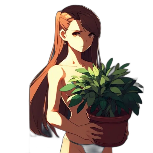 flower, crown, creature, dress transparent PNG cut-out