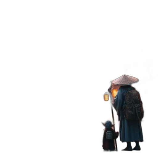 hat, umbrella, staff, mask transparent PNG cut-out