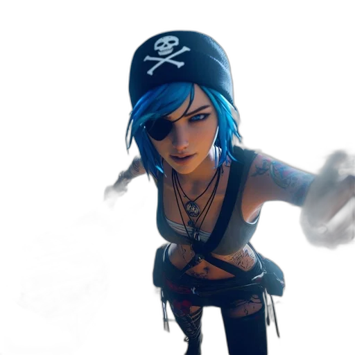 concept art, fantasy art, comic book art, cyberpunk transparent PNG cut-out