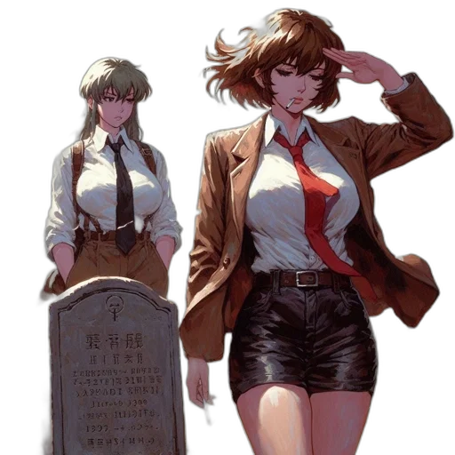 jacket, concept art, anime, comic book art transparent PNG cut-out