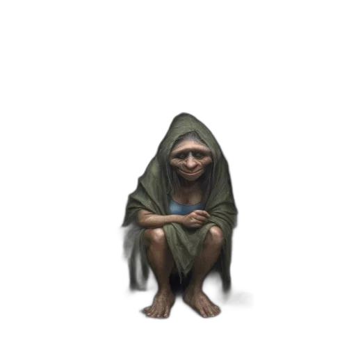 creature, mask, face, staff transparent PNG cut-out