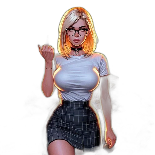 dress, staff, comic book art, pixel art transparent PNG cut-out