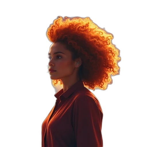 hair, crown, face, jacket transparent PNG cut-out