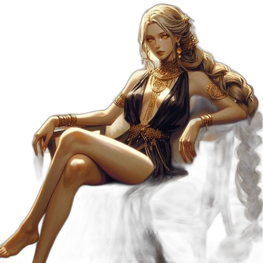 dress, jewelry, concept art, fantasy art transparent PNG cut-out