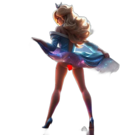 dress, staff, crown, weapon transparent PNG cut-out