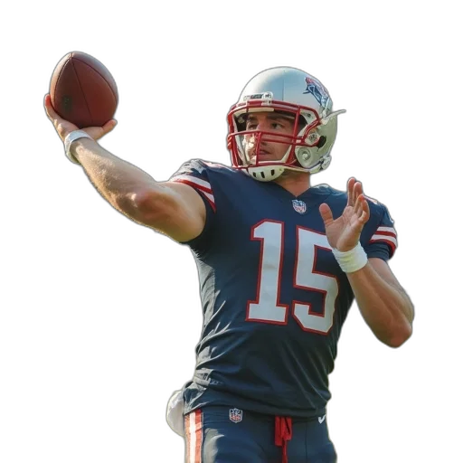 nfl, player, throwing, football transparent PNG cut-out