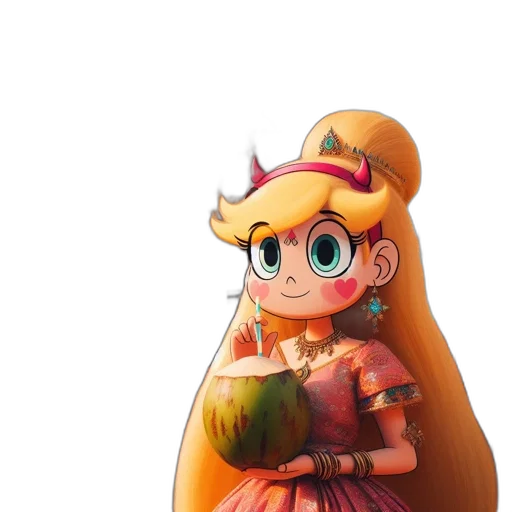 dress, crown, weapon, staff transparent PNG cut-out