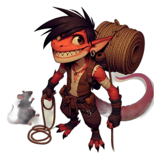 dragon, staff, creature, weapon transparent PNG cut-out