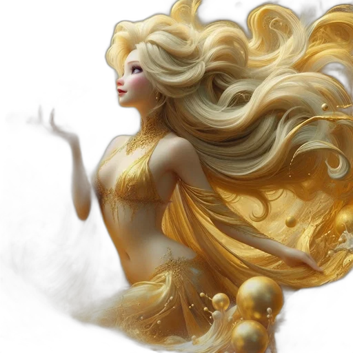 hair, dress, fantasy art, concept art transparent PNG cut-out