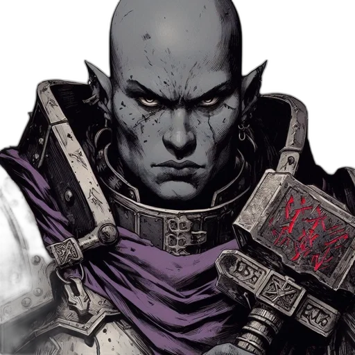 face, comic book art, concept art, fantasy art transparent PNG cut-out