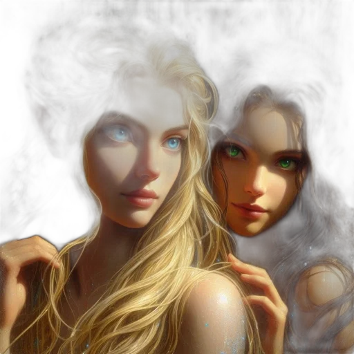 face, fantasy art, photorealistic, oil painting transparent PNG cut-out