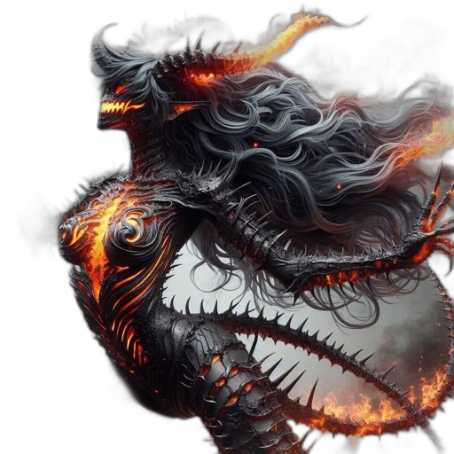 dragon, mask, creature, hair transparent PNG cut-out