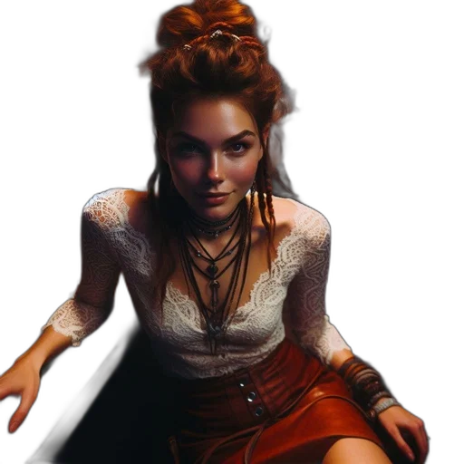 dress, staff, concept art, fantasy art transparent PNG cut-out