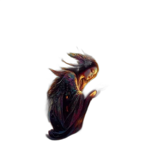 dragon, creature, hair, animal transparent PNG cut-out
