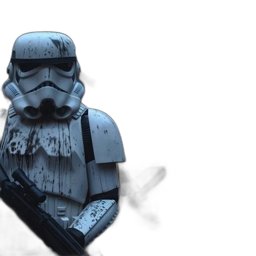 3d render, concept art, stormtroopers, white transparent PNG cut-out