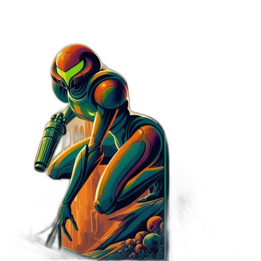 robot, mask, jacket, creature transparent PNG cut-out