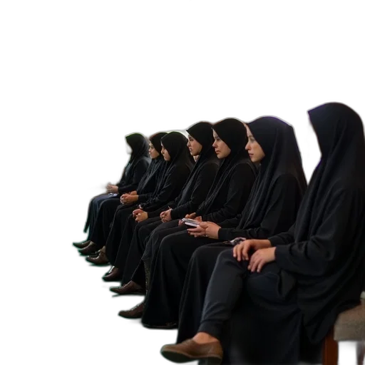 dress, staff, group, women transparent PNG cut-out