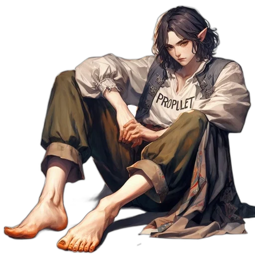 jacket, creature, shoes, concept art transparent PNG cut-out