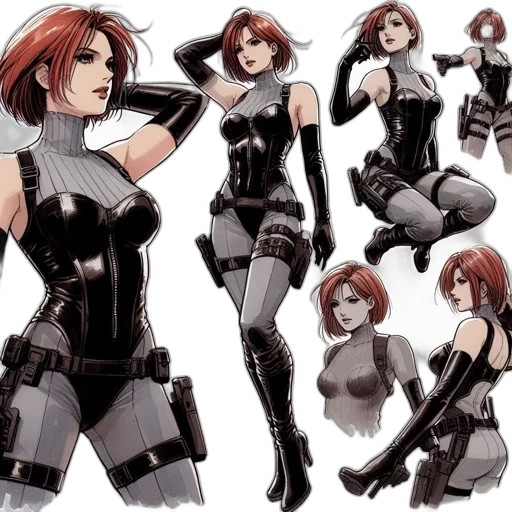 concept art, comic book art, cartoon, cyberpunk transparent PNG cut-out