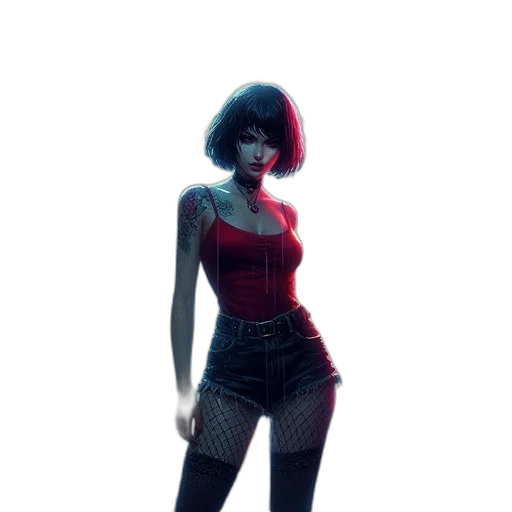 dress, jacket, robot, weapon transparent PNG cut-out